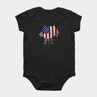 Patriotic American Flag Baby Bodysuit